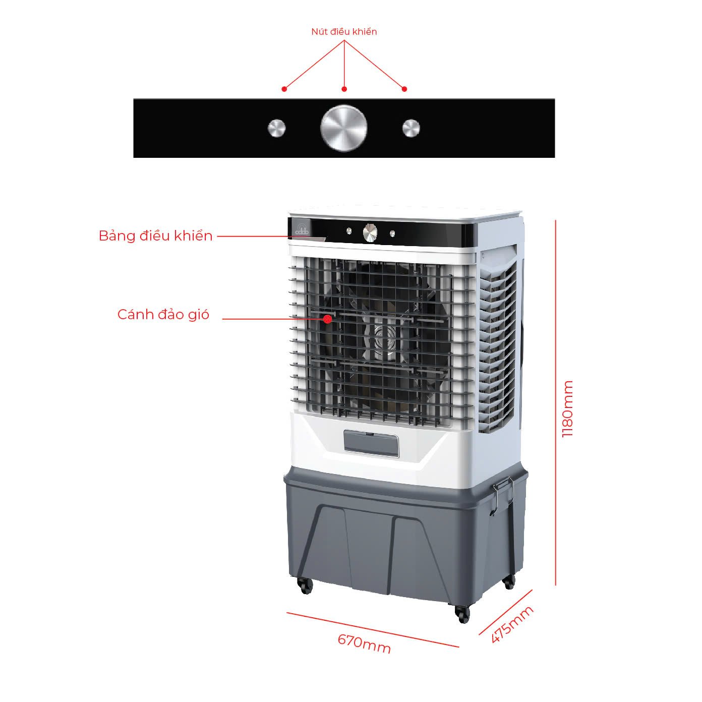 Quạt điều hòa Oddo Windy M Quạt điều hòa Oddo Windy M